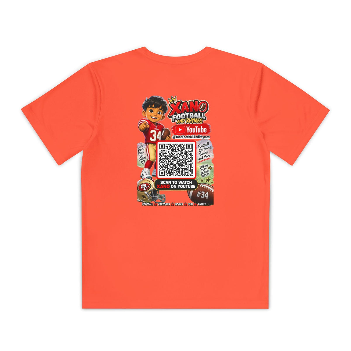 Youth Football Tee — Personalized 'Xander' Player Jersey Design - Getmgirlzworld Shop