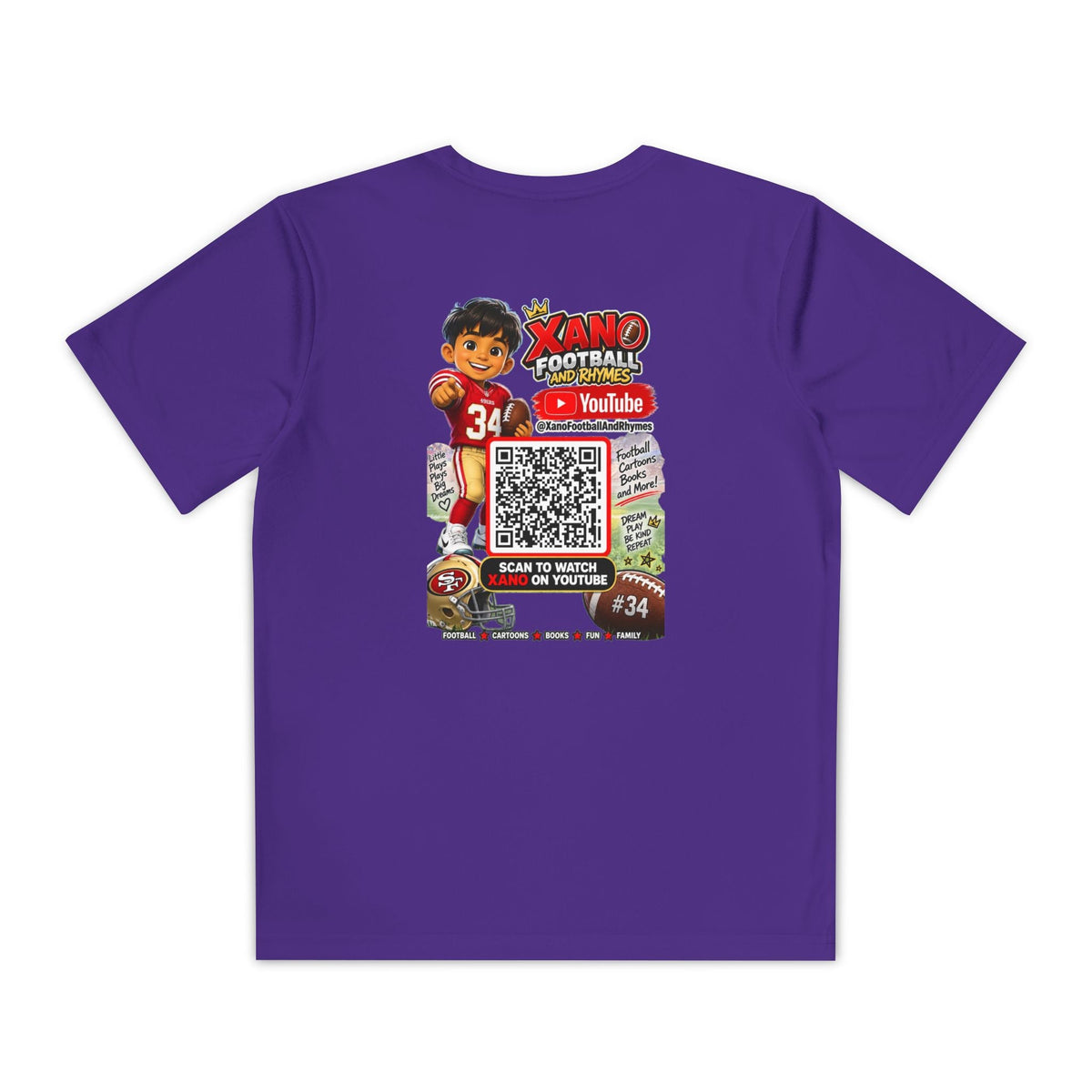 Youth Football Tee — Personalized 'Xander' Player Jersey Design - Getmgirlzworld Shop