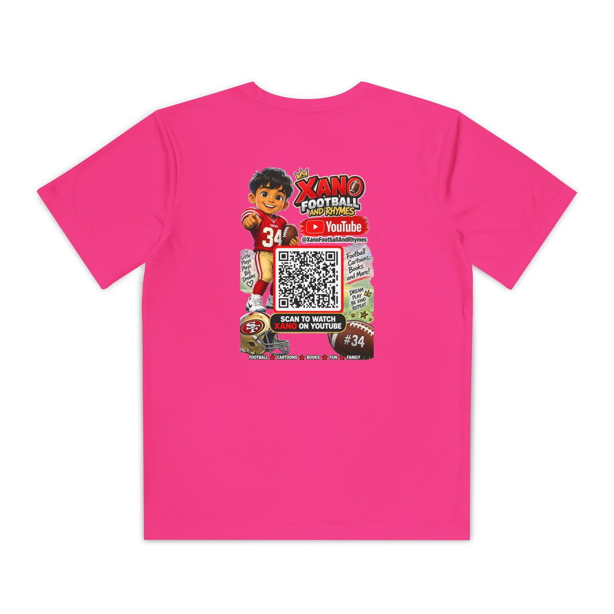 Youth Football Tee — Personalized 'Xander' Player Jersey Design - Getmgirlzworld Shop