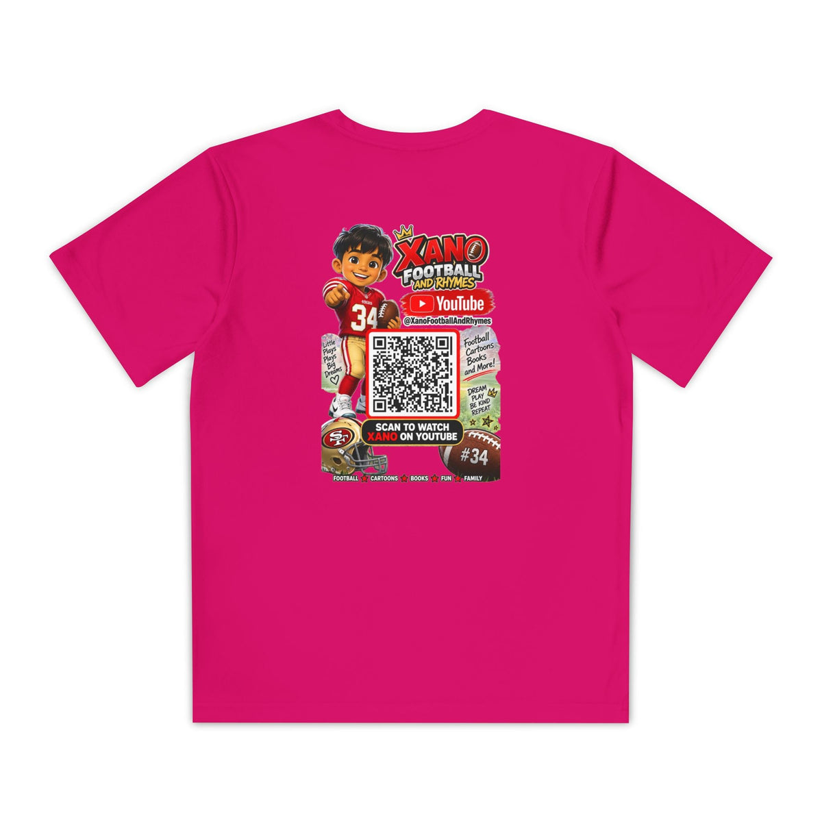 Youth Football Tee — Personalized 'Xander' Player Jersey Design - Getmgirlzworld Shop