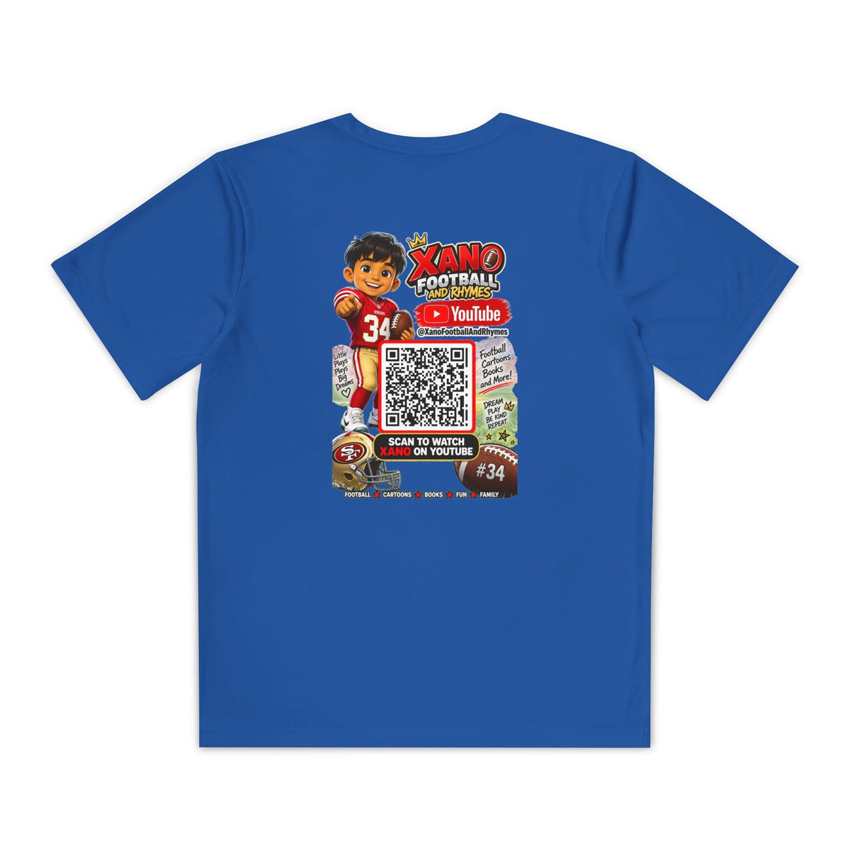 Youth Football Tee — Personalized 'Xander' Player Jersey Design - Getmgirlzworld Shop