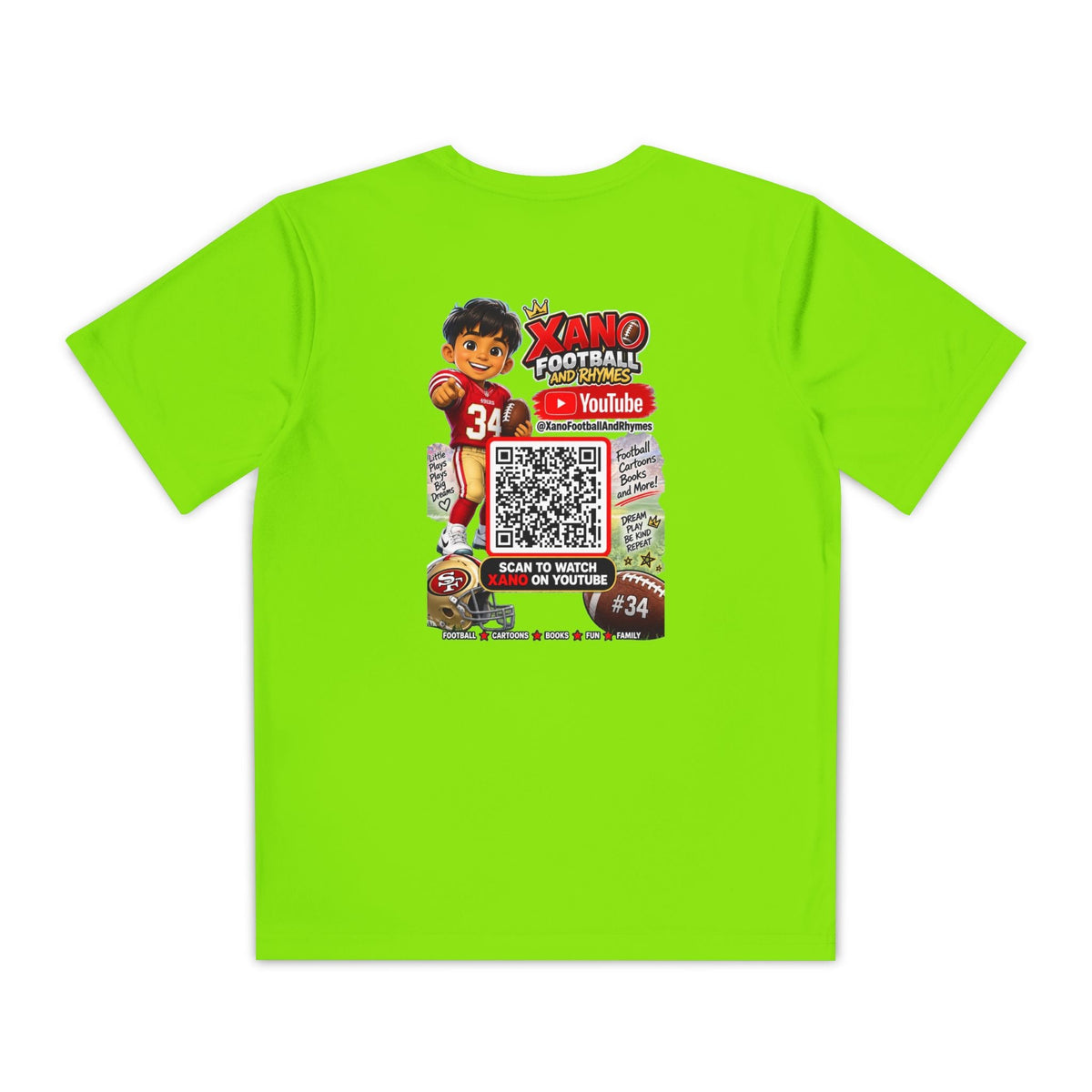 Youth Football Tee — Personalized 'Xander' Player Jersey Design - Getmgirlzworld Shop