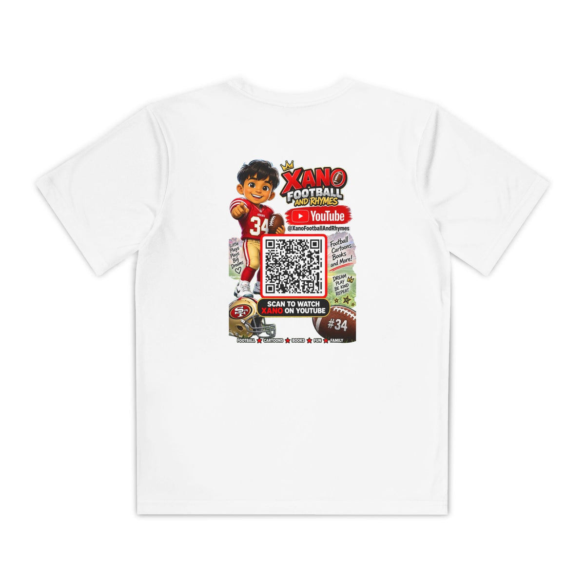 Youth Football Tee — Personalized 'Xander' Player Jersey Design - Getmgirlzworld Shop