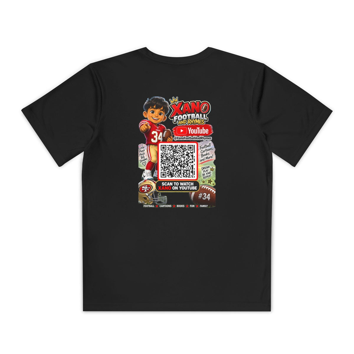 Youth Football Tee — Personalized 'Xander' Player Jersey Design - Getmgirlzworld Shop