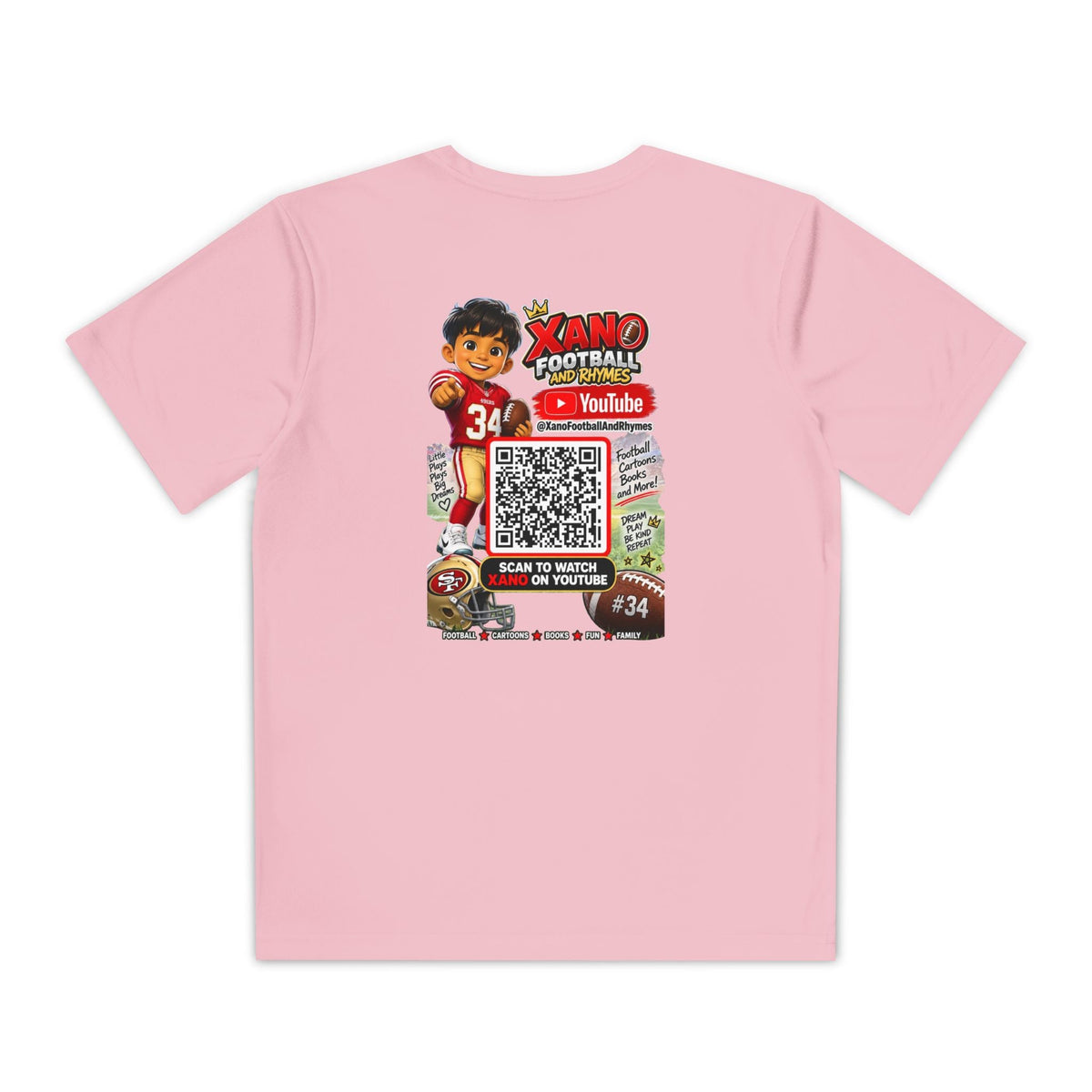 Youth Football Tee — Personalized 'Xander' Player Jersey Design - Getmgirlzworld Shop
