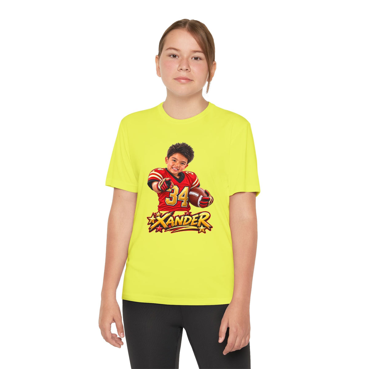 Youth Football Tee — Personalized 'Xander' Player Jersey Design - Getmgirlzworld Shop