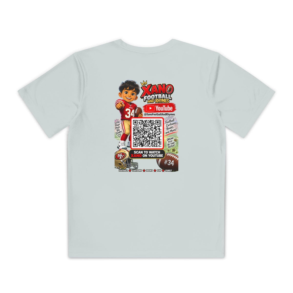 Youth Football Tee — Personalized 'Xander' Player Jersey Design - Getmgirlzworld Shop