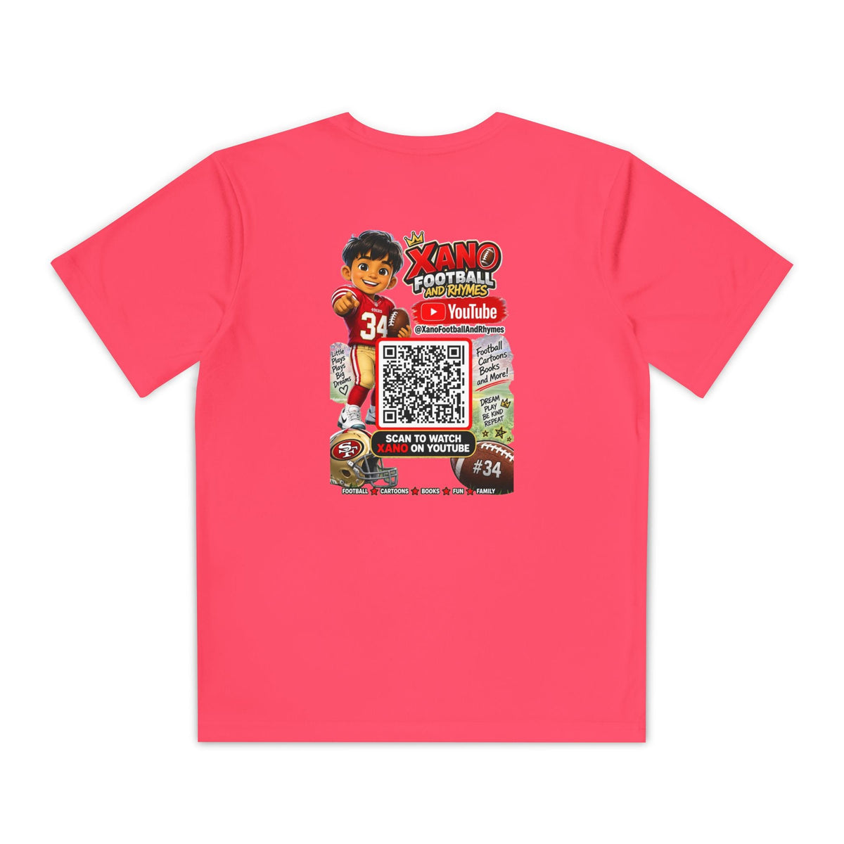 Youth Football Tee — Personalized 'Xander' Player Jersey Design - Getmgirlzworld Shop
