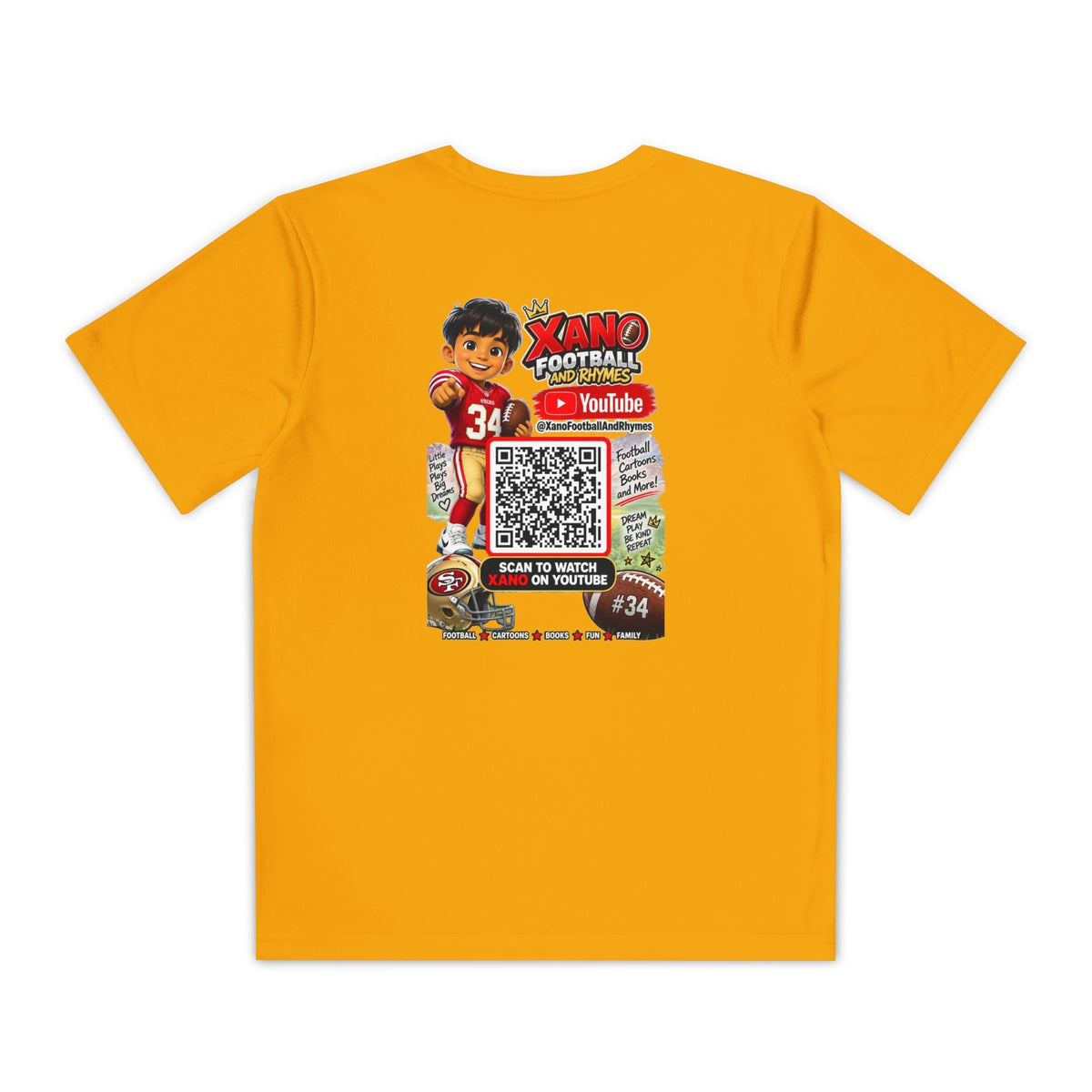 Youth Football Tee — Personalized 'Xander' Player Jersey Design - Getmgirlzworld Shop