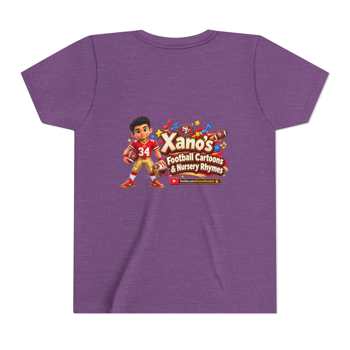 Youth Football Tee — "Xano 34: Heart of a Champion" - Getmgirlzworld Shop