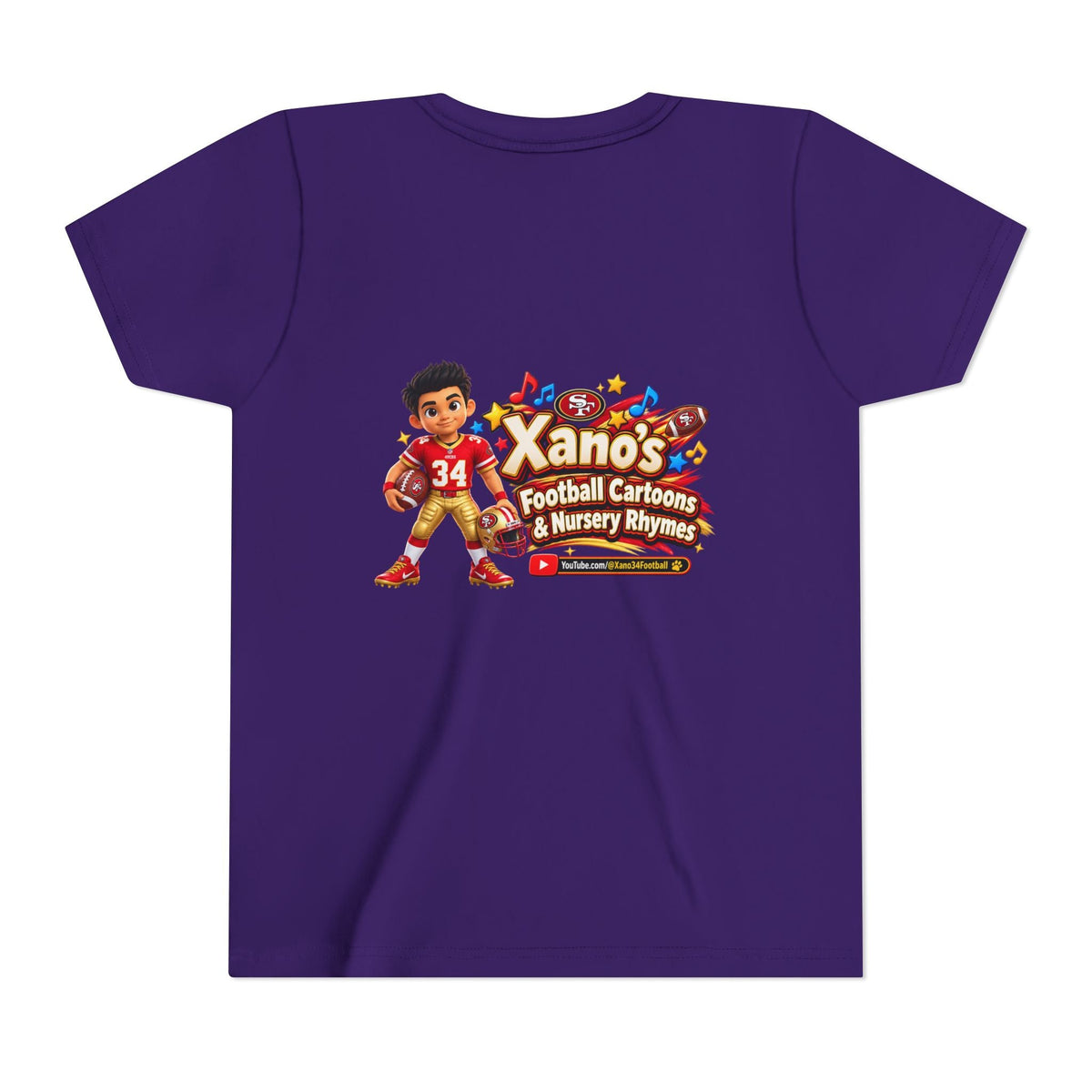 Youth Football Tee — "Xano 34: Heart of a Champion" - Getmgirlzworld Shop