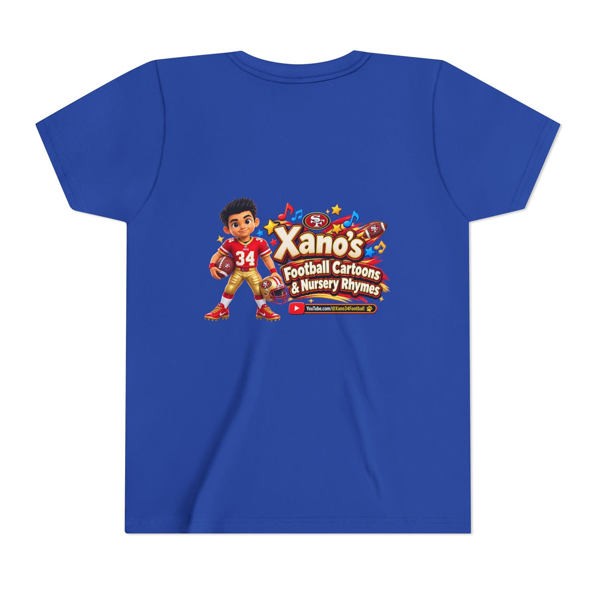 Youth Football Tee — "Xano 34: Heart of a Champion" - Getmgirlzworld Shop