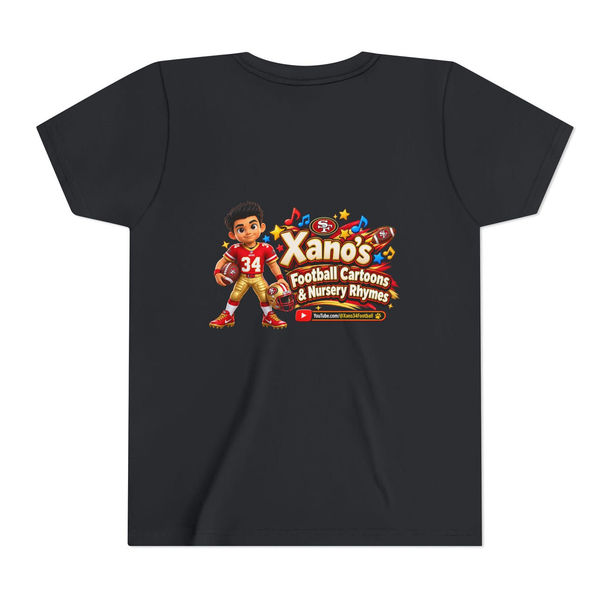 Youth Football Tee — "Xano 34: Heart of a Champion" - Getmgirlzworld Shop