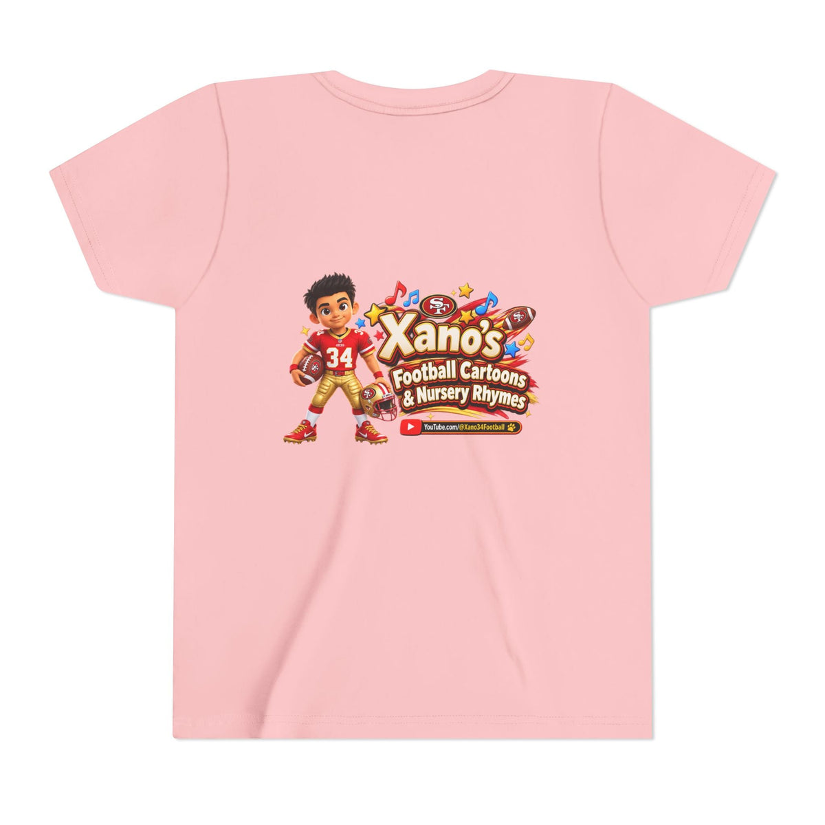 Youth Football Tee — "Xano 34: Heart of a Champion" - Getmgirlzworld Shop
