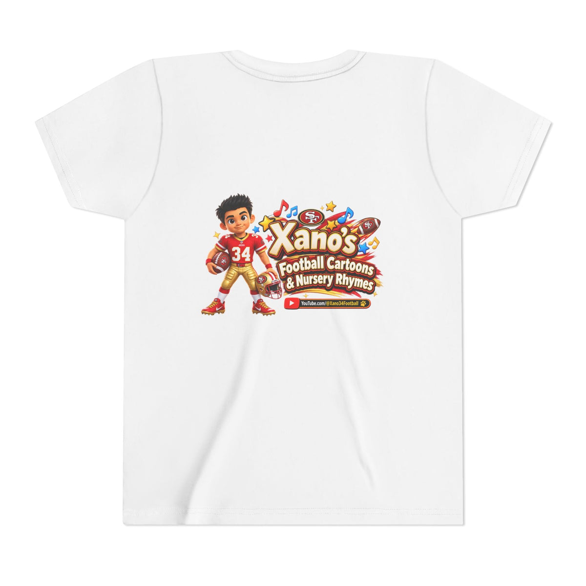 Youth Football Tee — "Xano 34: Heart of a Champion" - Getmgirlzworld Shop