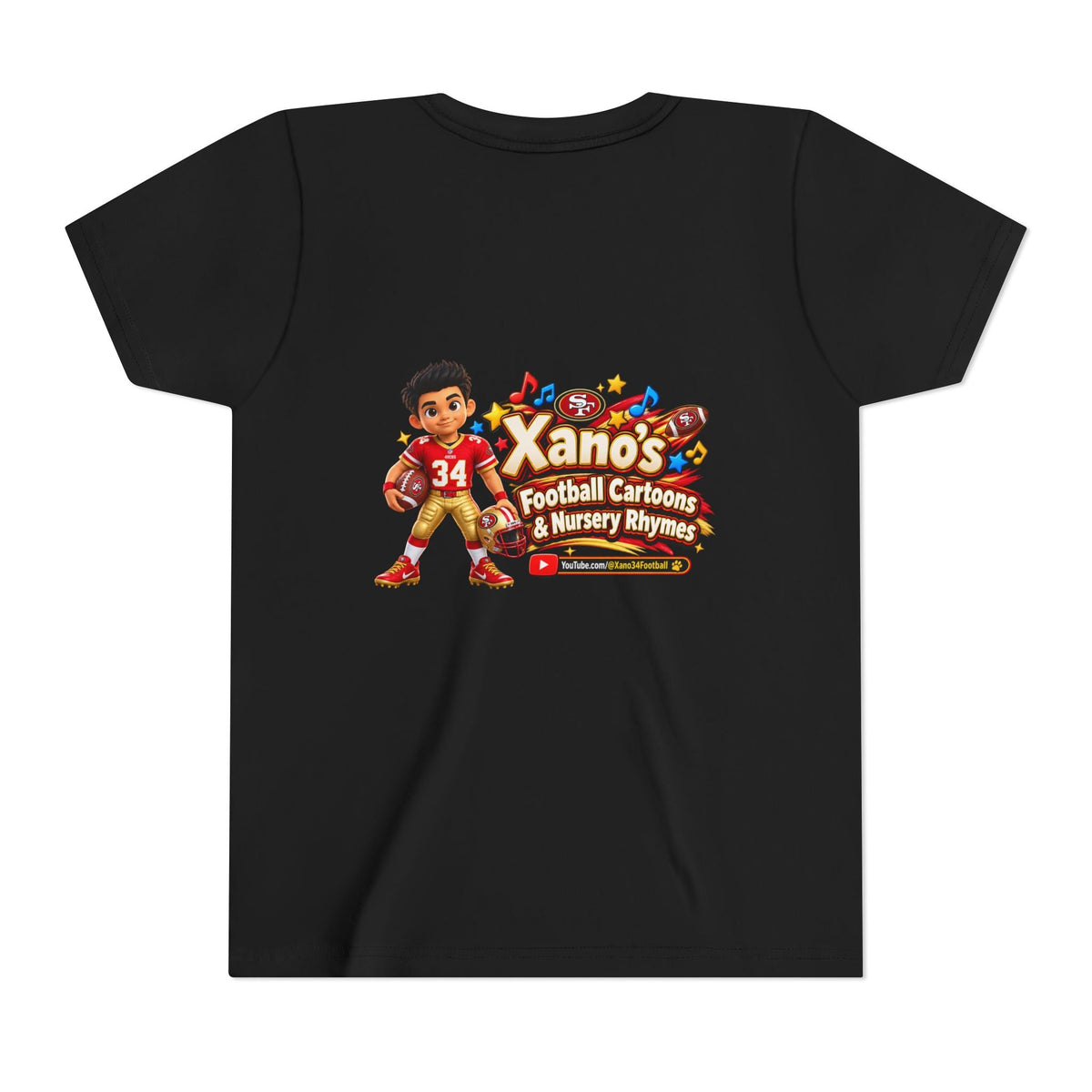 Youth Football Tee — "Xano 34: Heart of a Champion" - Getmgirlzworld Shop