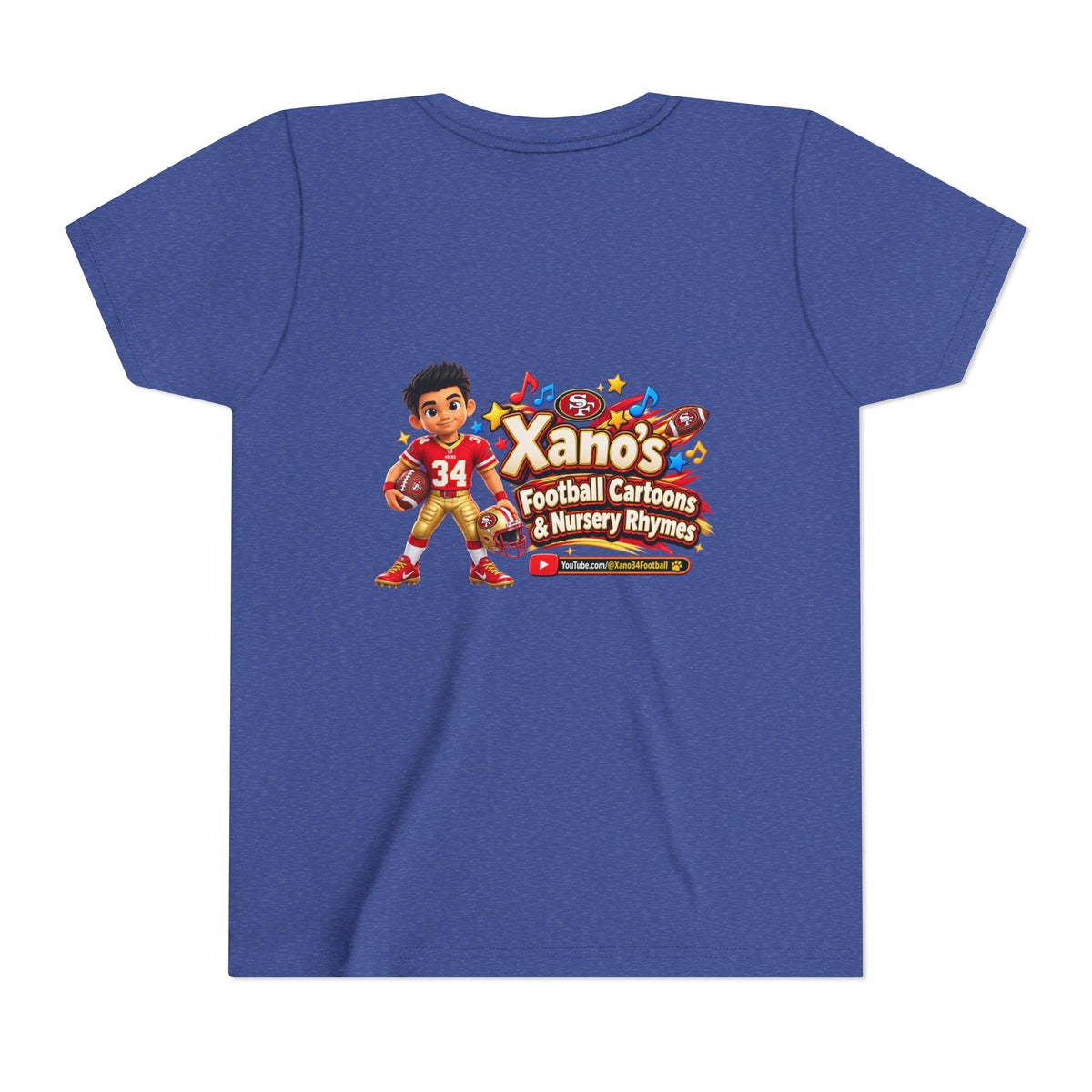 Youth Football Tee — "Xano 34: Heart of a Champion" - Getmgirlzworld Shop