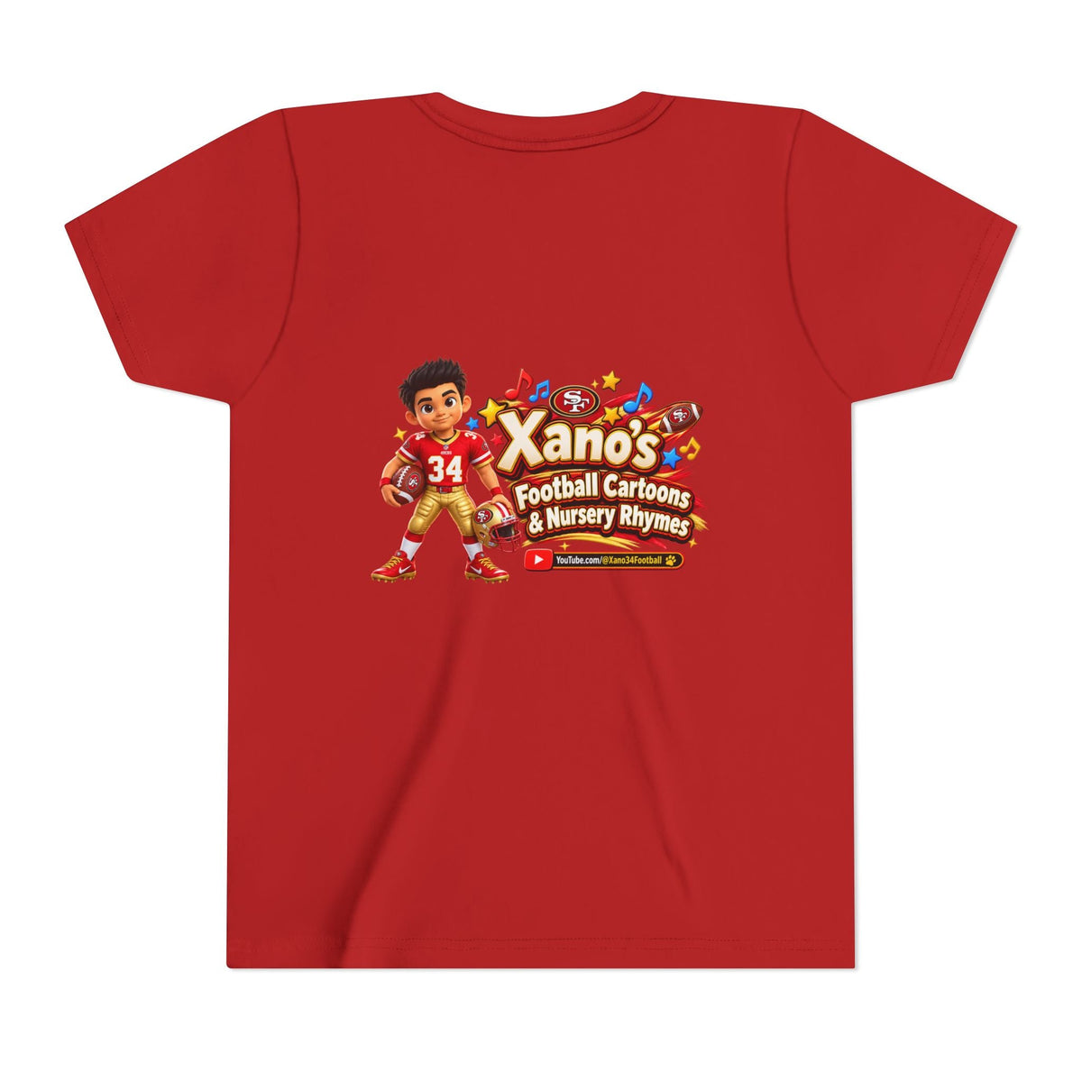 Youth Football Tee — "Xano 34: Heart of a Champion" - Getmgirlzworld Shop