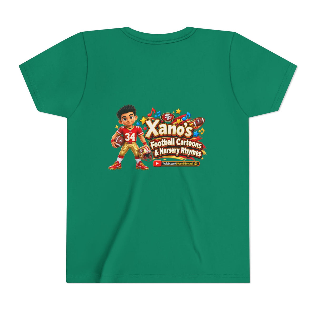 Youth Football Tee — "Xano 34: Heart of a Champion" - Getmgirlzworld Shop