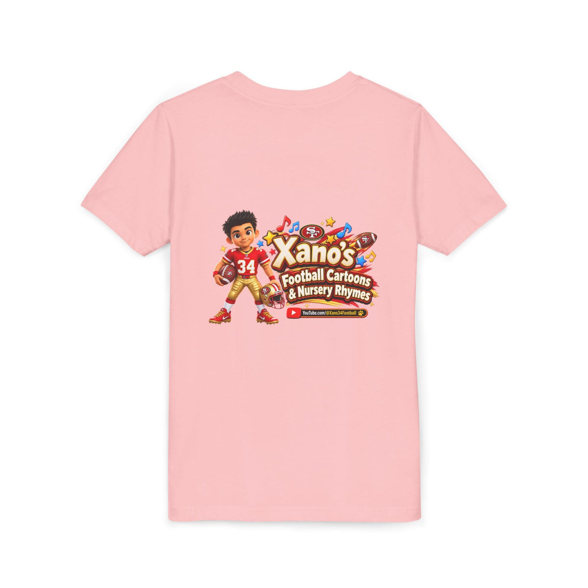 Youth Football Tee — "Xano 34: Heart of a Champion" - Getmgirlzworld Shop