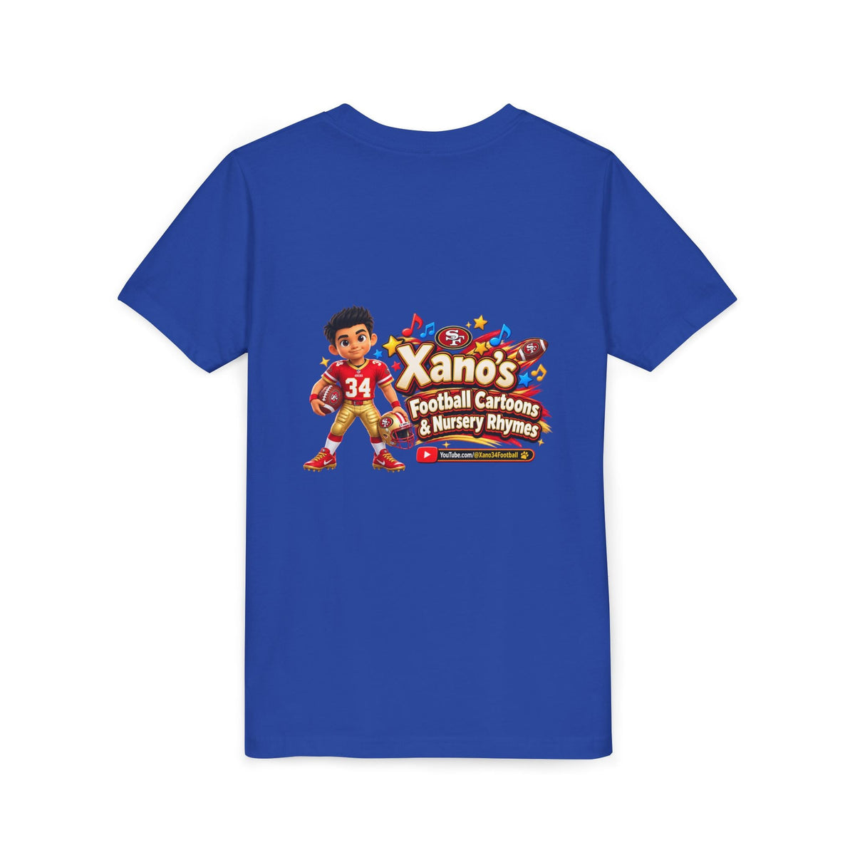 Youth Football Tee — "Xano 34: Heart of a Champion" - Getmgirlzworld Shop