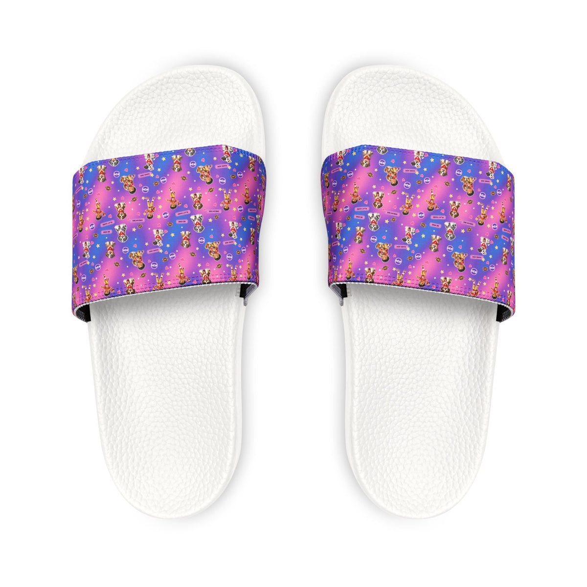 Youth Purple Xano #34 Football Print Removable-Strap Sandals - Getmgirlzworld Shop