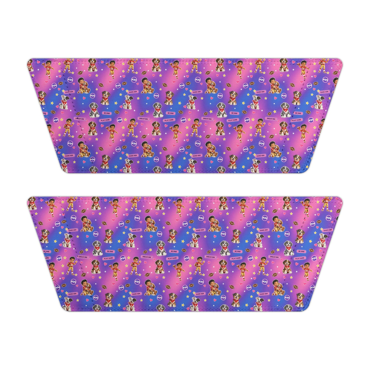 Youth Purple Xano #34 Football Print Removable-Strap Sandals - Getmgirlzworld Shop