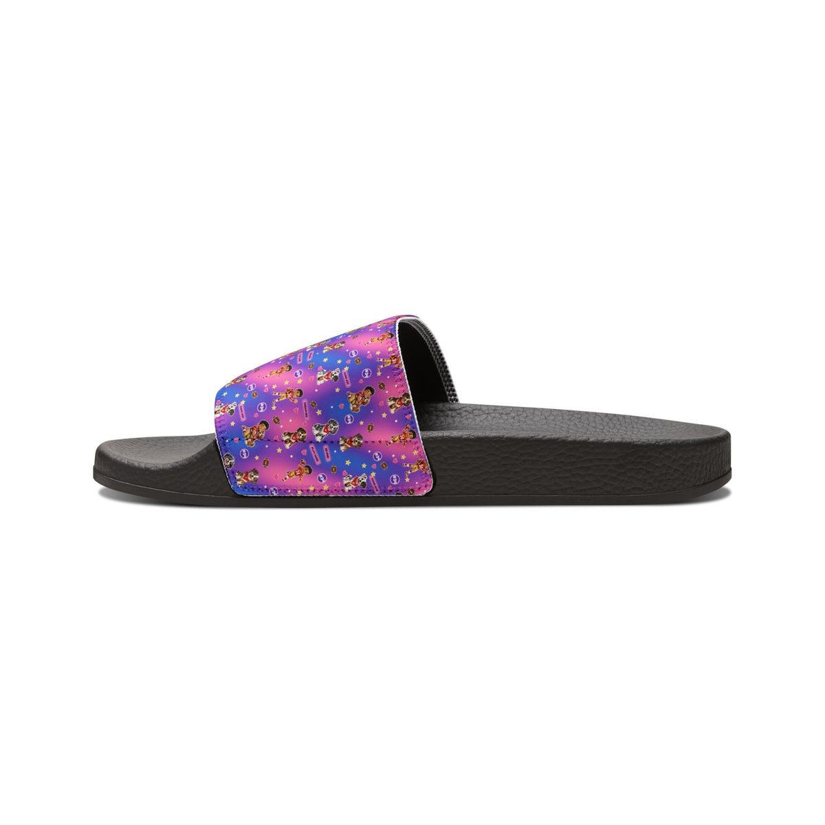 Youth Purple Xano #34 Football Print Removable-Strap Sandals - Getmgirlzworld Shop