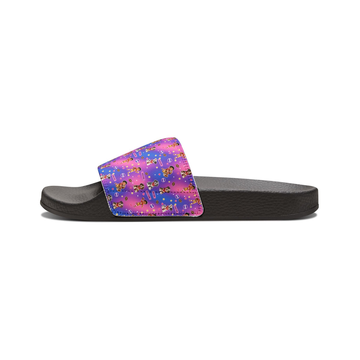 Youth Purple Xano #34 Football Print Removable-Strap Sandals - Getmgirlzworld Shop