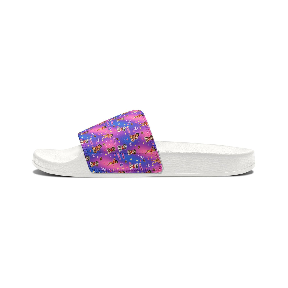 Youth Purple Xano #34 Football Print Removable-Strap Sandals - Getmgirlzworld Shop