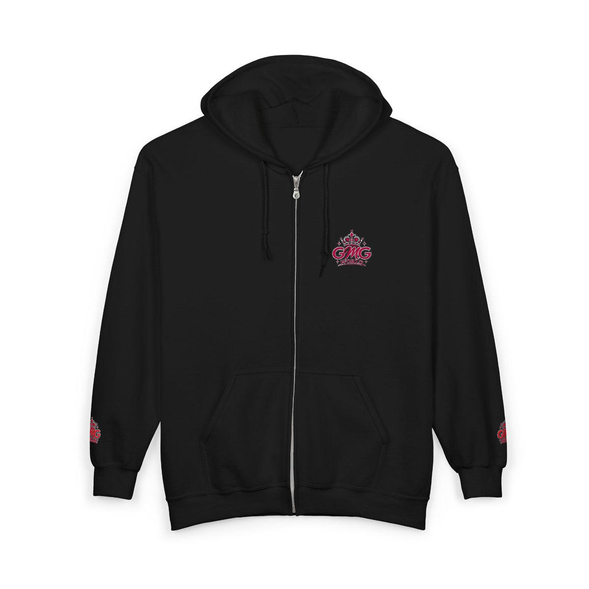 Zip Hoodie with Pink GMG Mandala Chest Design - Getmgirlzworld Shop