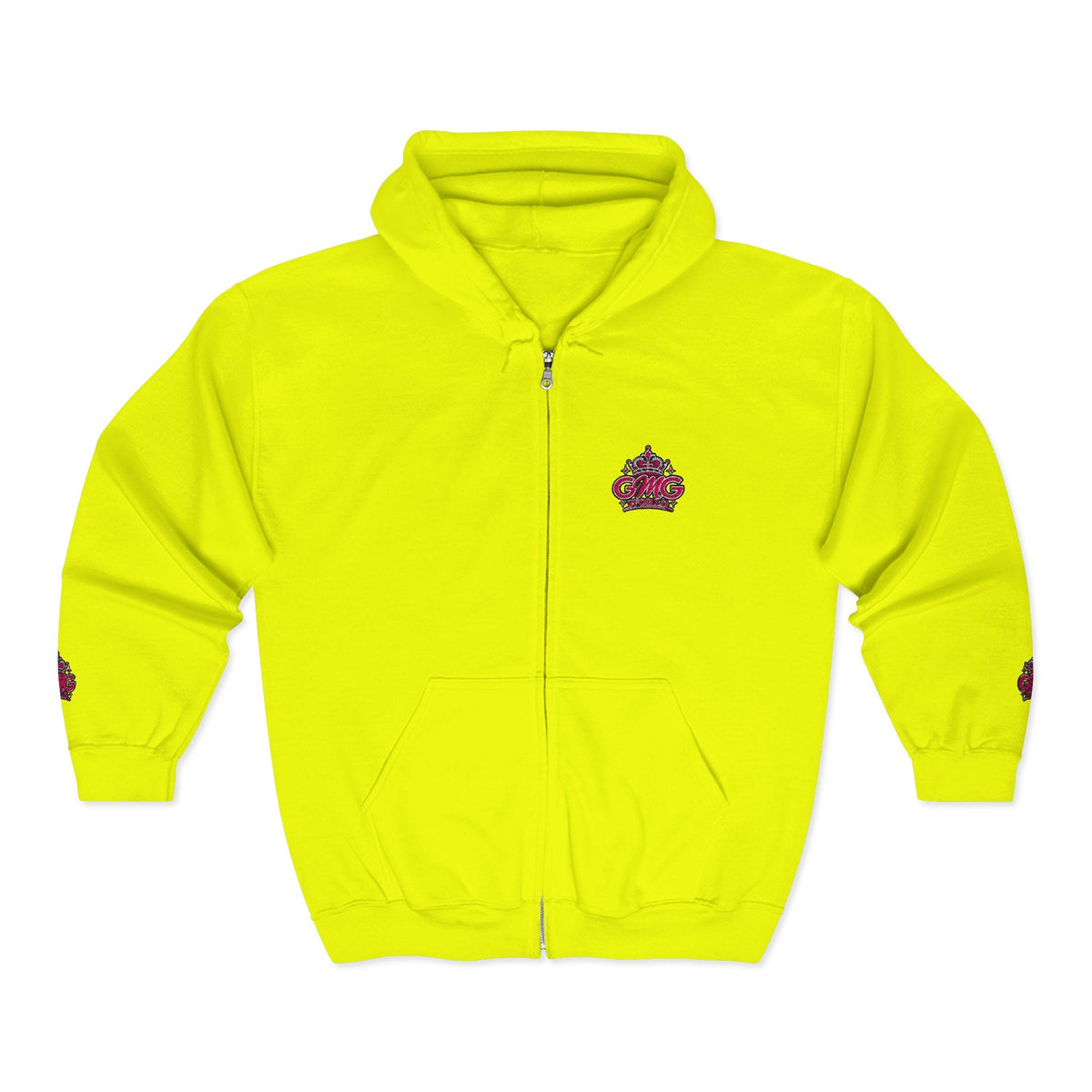 Zip Hoodie with Pink GMG Mandala Chest Design - Getmgirlzworld Shop