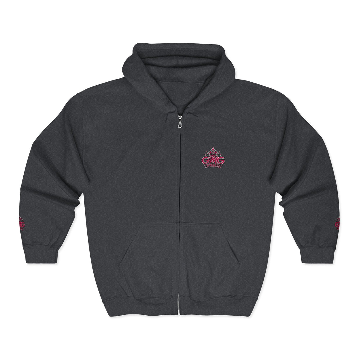 Zip Hoodie with Pink GMG Mandala Chest Design - Getmgirlzworld Shop