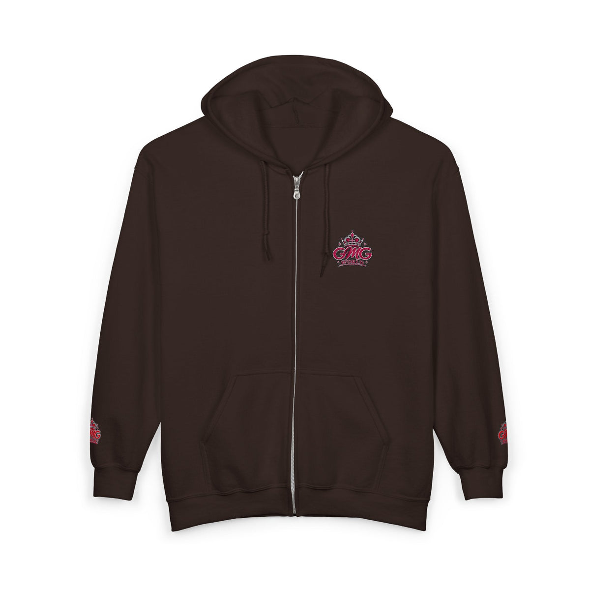Zip Hoodie with Pink GMG Mandala Chest Design - Getmgirlzworld Shop