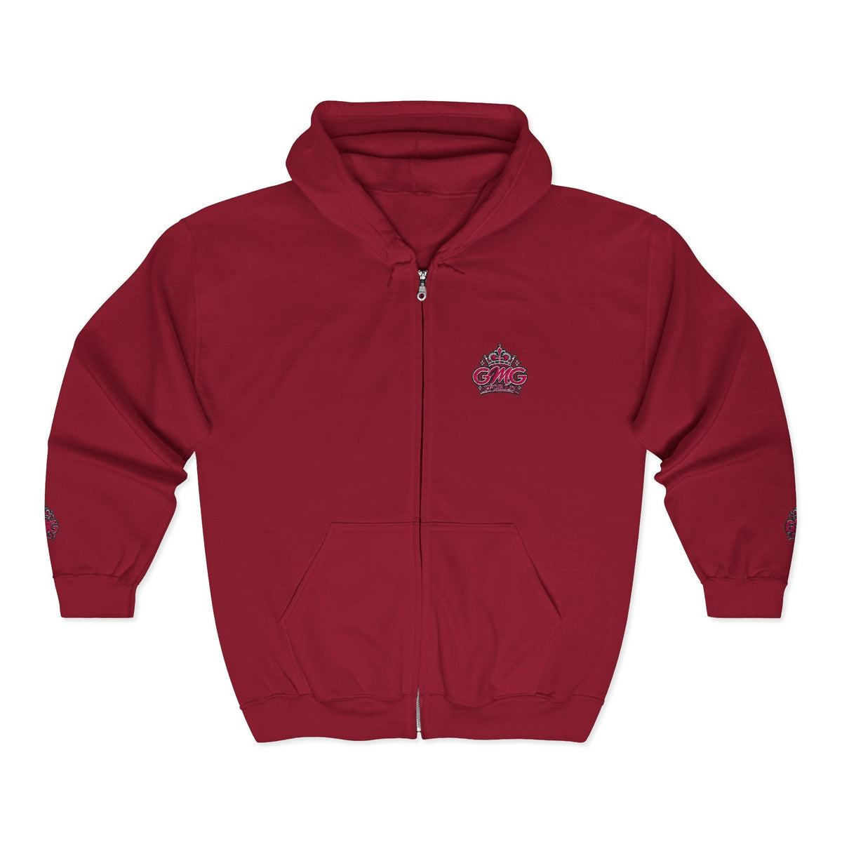 Zip Hoodie with Pink GMG Mandala Chest Design - Getmgirlzworld Shop