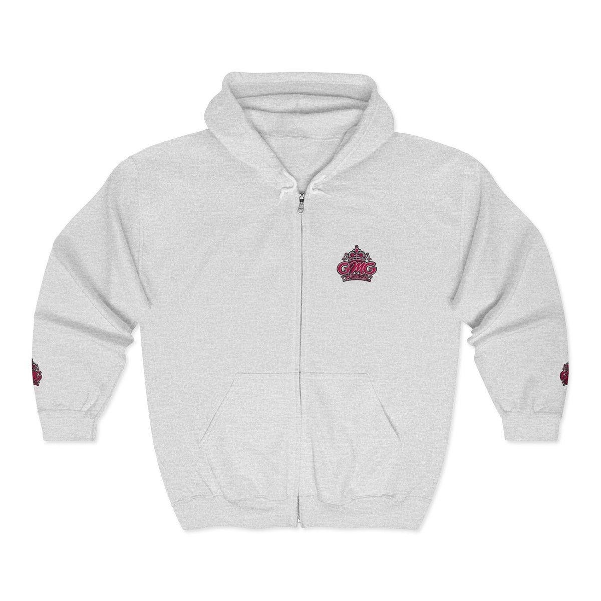 Zip Hoodie with Pink GMG Mandala Chest Design - Getmgirlzworld Shop