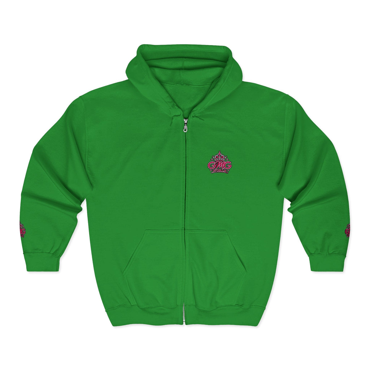 Zip Hoodie with Pink GMG Mandala Chest Design - Getmgirlzworld Shop