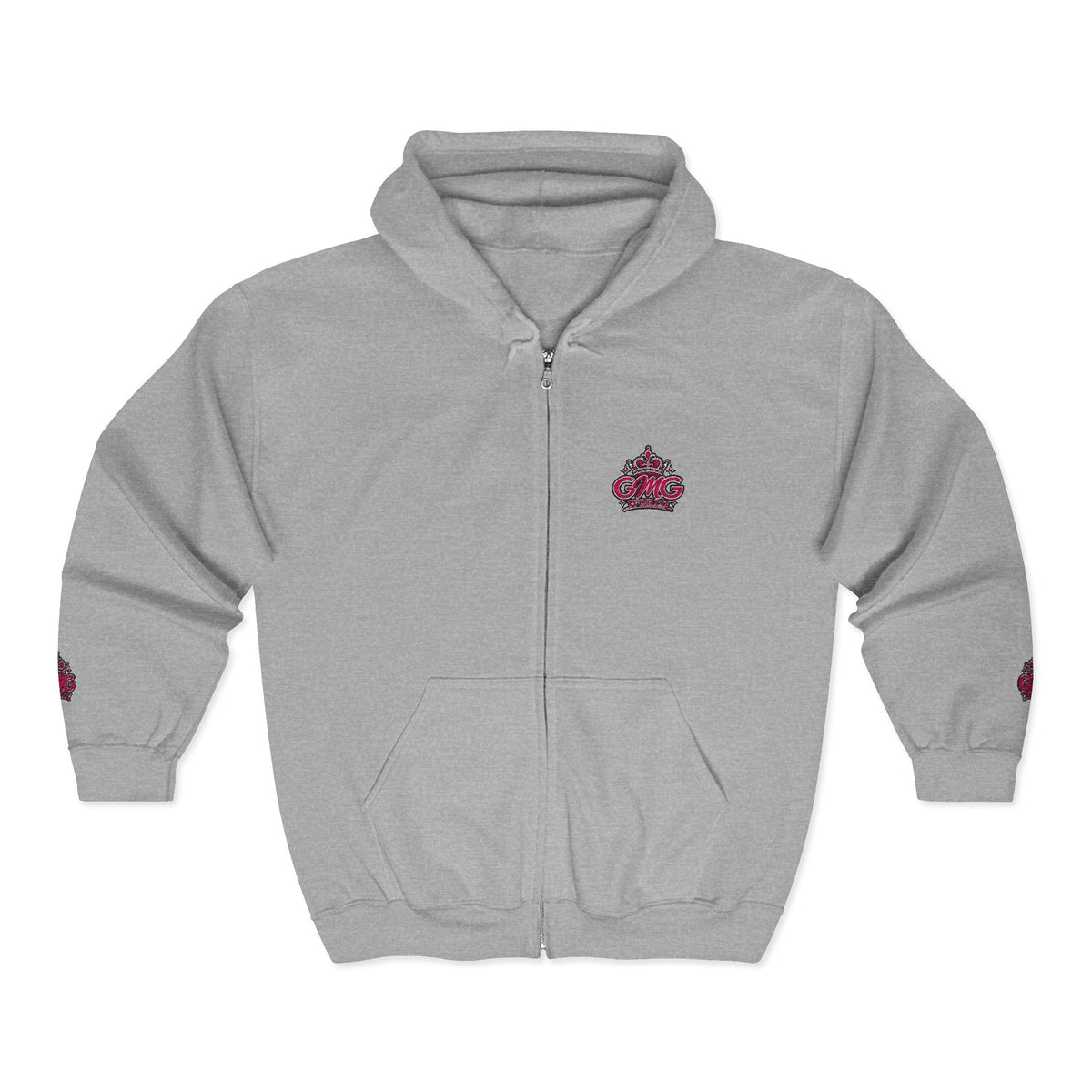 Zip Hoodie with Pink GMG Mandala Chest Design - Getmgirlzworld Shop