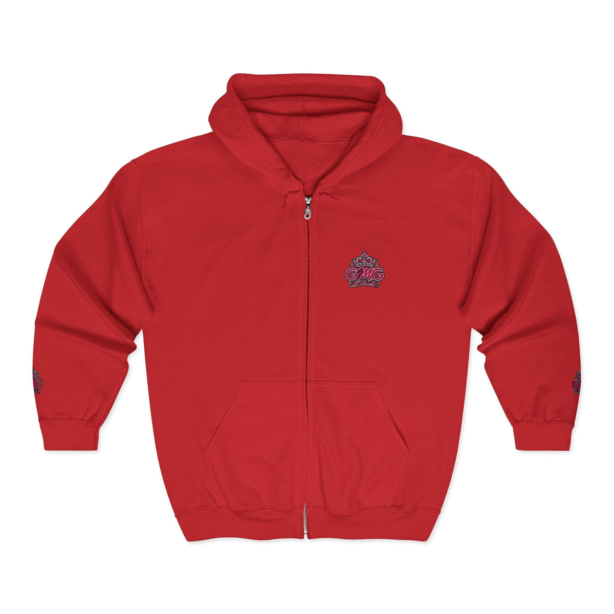 Zip Hoodie with Pink GMG Mandala Chest Design - Getmgirlzworld Shop