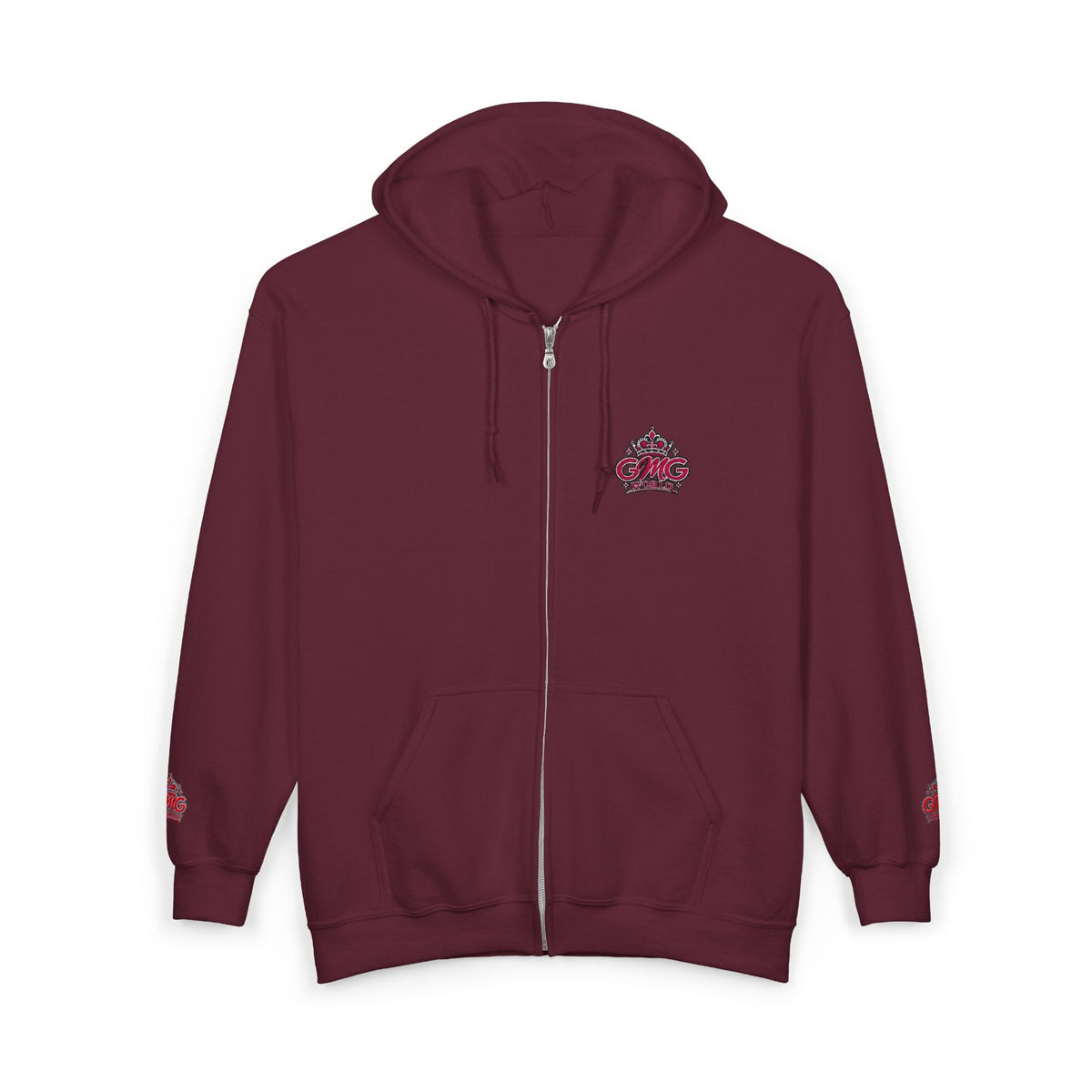 Zip Hoodie with Pink GMG Mandala Chest Design - Getmgirlzworld Shop