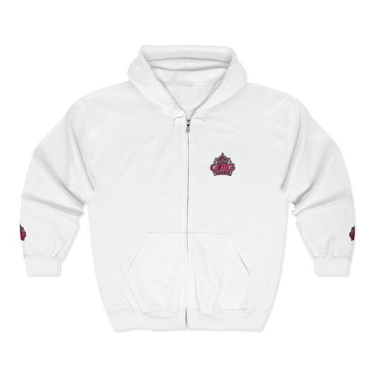 Zip Hoodie with Pink GMG Mandala Chest Design - Getmgirlzworld Shop