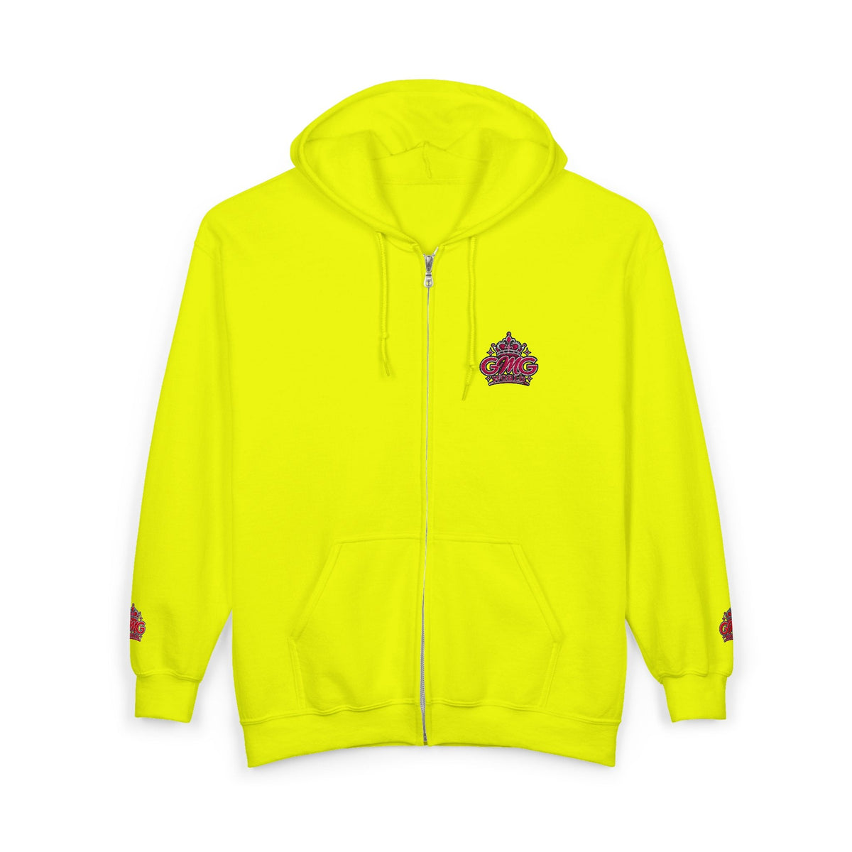 Zip Hoodie with Pink GMG Mandala Chest Design - Getmgirlzworld Shop
